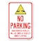 Signmission Unauthorized Vehicles Towed at Owner Exp Heavy-Gauge Aluminum Sign, 18" L, 12" H, A-1218-22775 A-1218-22775 - alternate 1